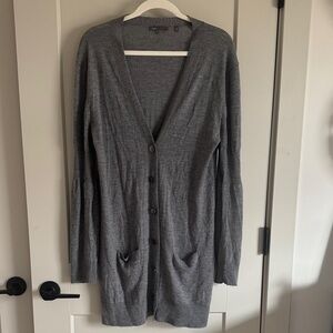 VINCE 100% Cashmere Gray Cardigan Sweater Sz Large